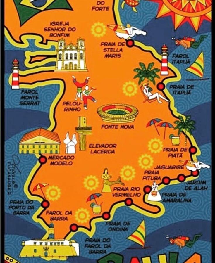 Stayhere! Fique Aqui! Apartamento 2/4 Mobiliado No Costa Azul :-) Салвадор Екстериор снимка